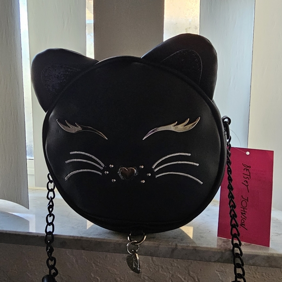 Betsey Johnson Black Cat Kitsch 🐈‍⬛️ Crossbody XOKITTY - Picture 5 of 16